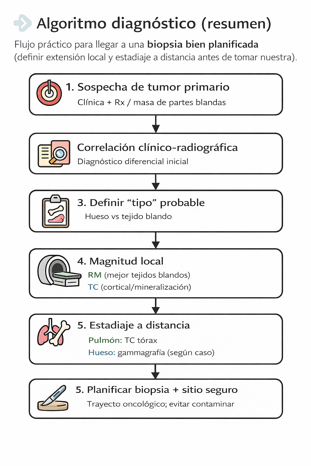 Algoritmo ORTO-PRIM: estadiaje pre-biopsia en tumores primarios óseos y de tejido blando