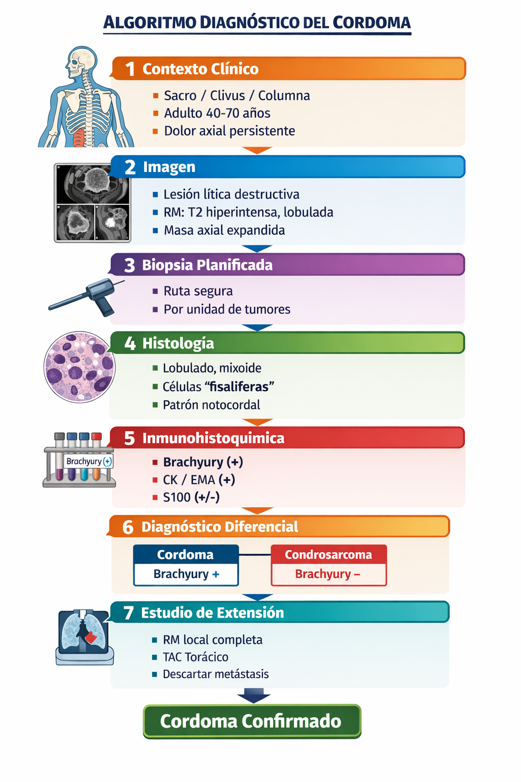 Algoritmo de manejo del cordoma