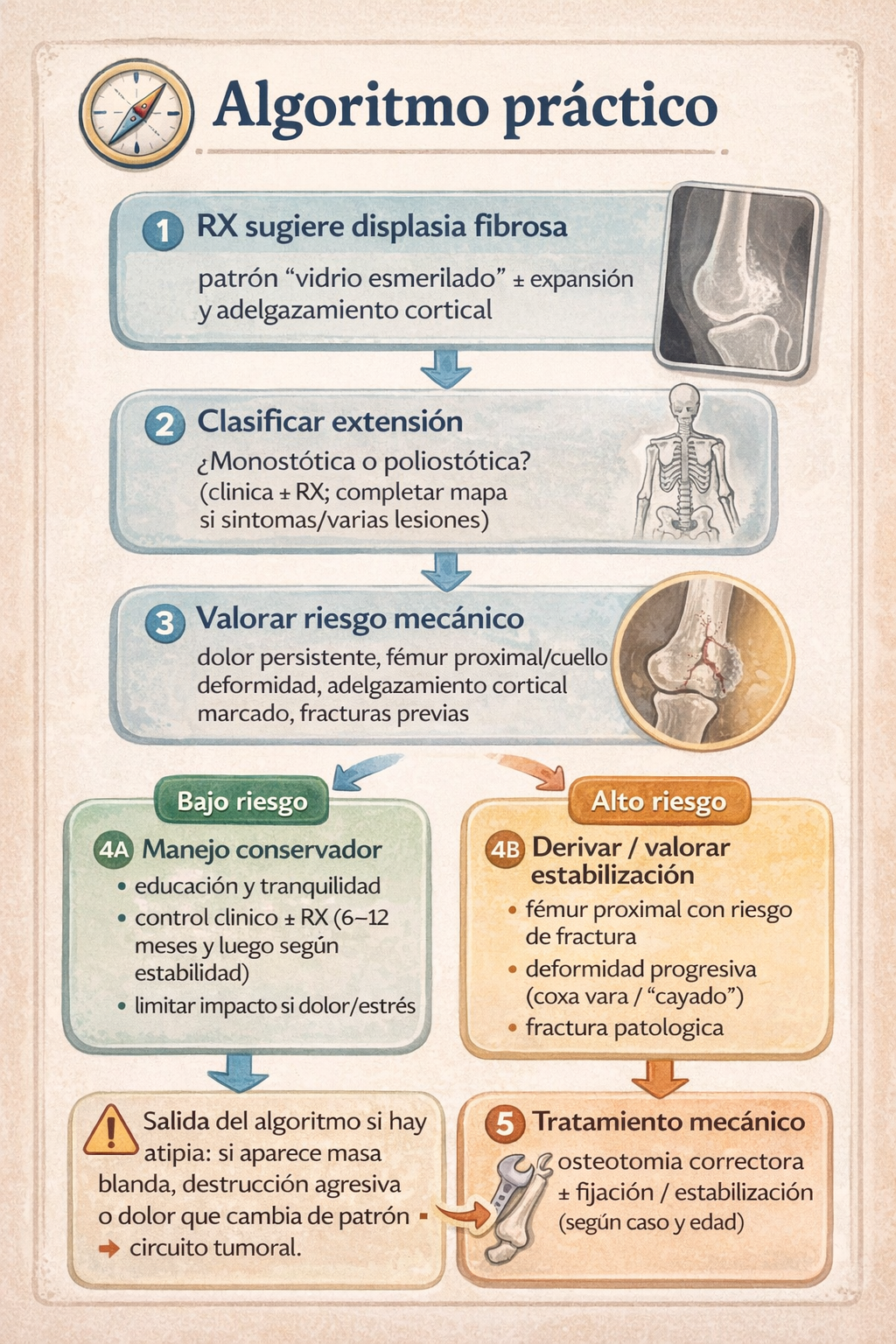 Algoritmo de manejo de la displasia fibrosa