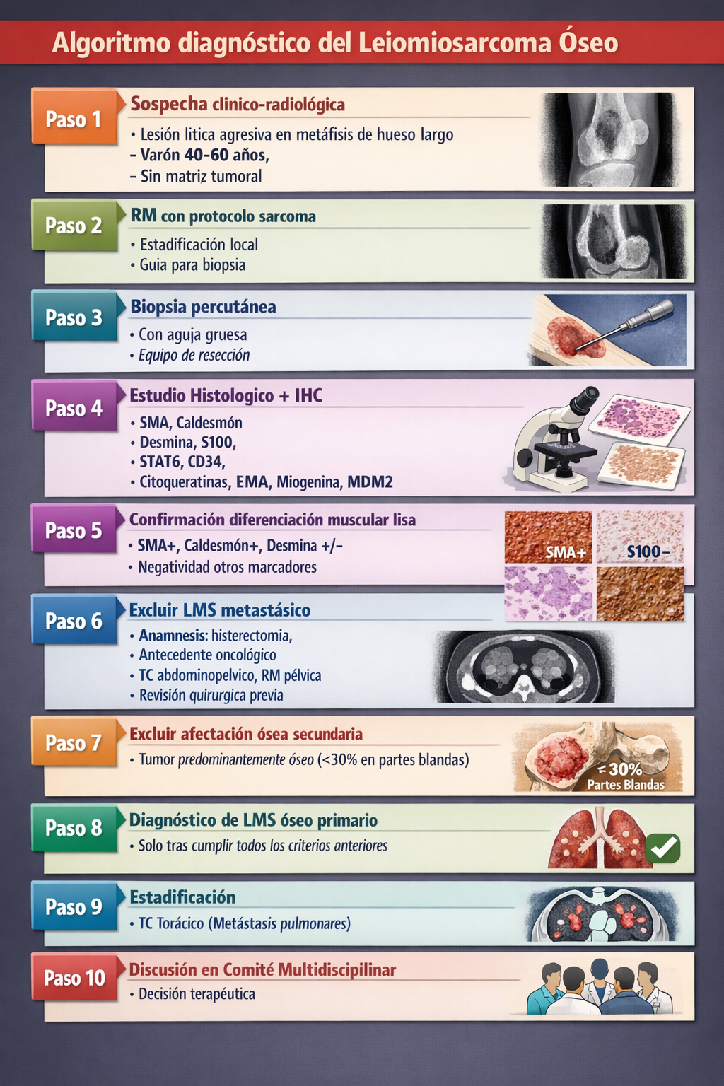 Algoritmo diagnóstico del leiomiosarcoma óseo primario