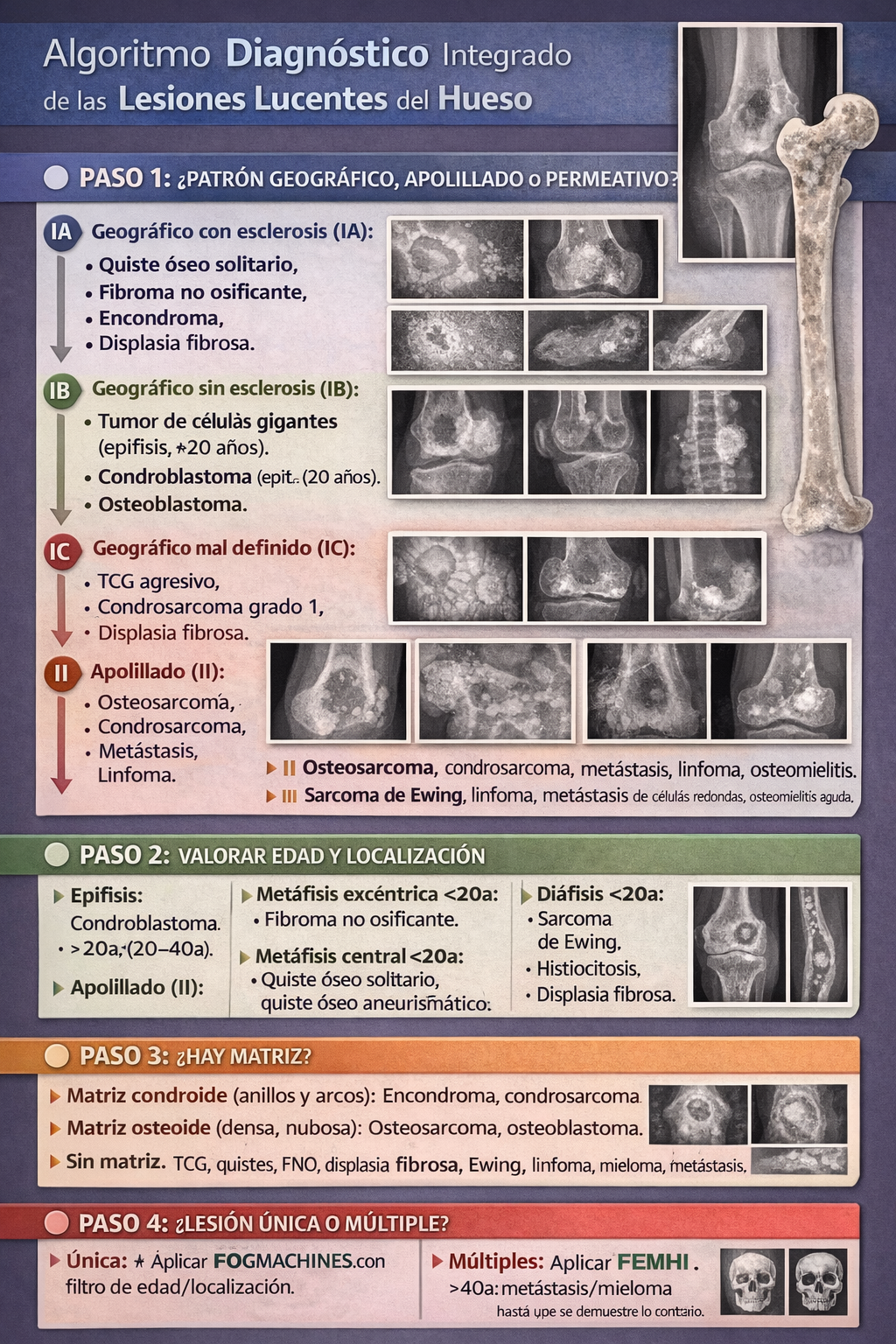 Algoritmo diagnóstico de lesiones radiolucentes óseas