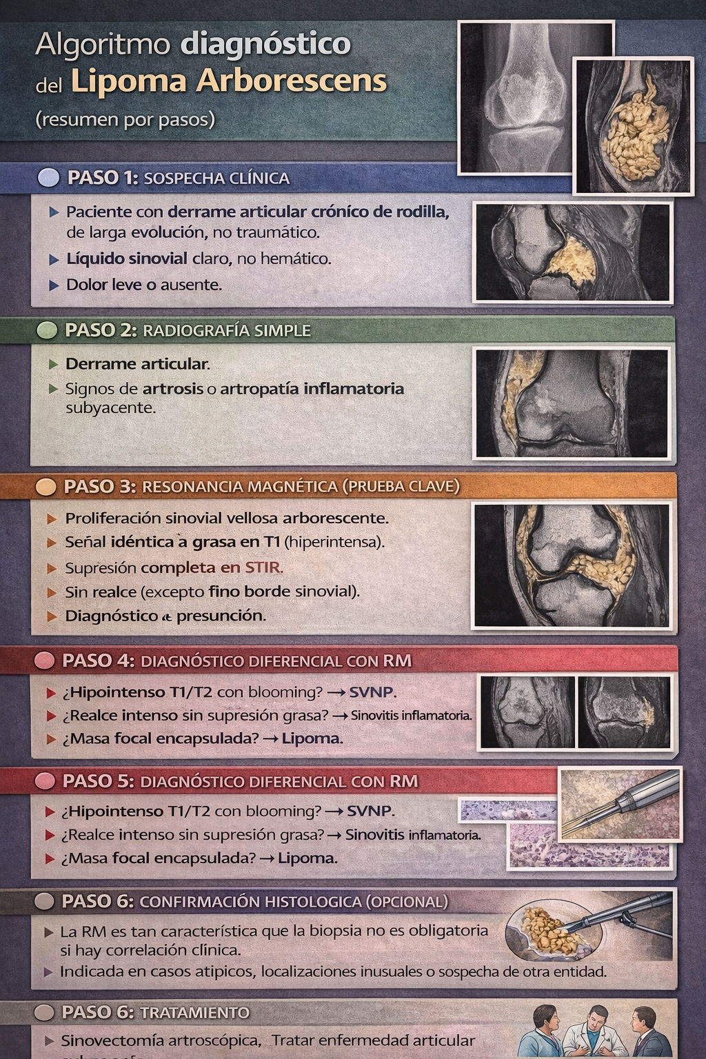 Algoritmo diagnóstico del lipoma arborescens