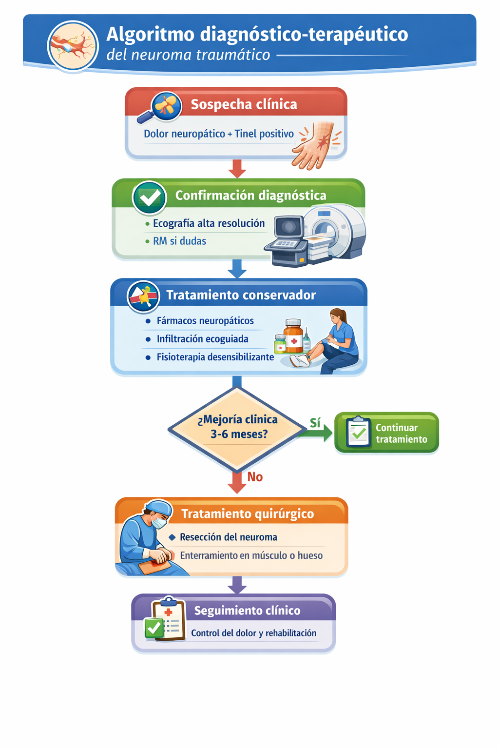 Algoritmo diagnóstico-terapéutico del neuroma traumático