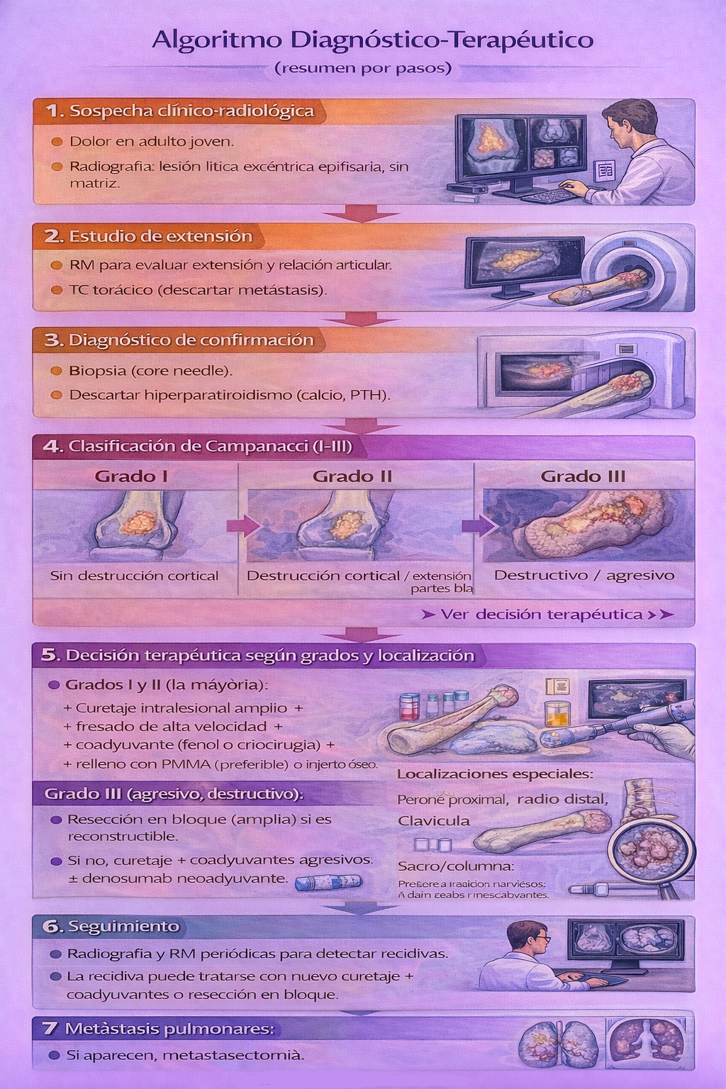 Algoritmo de manejo del tumor de células gigantes óseo