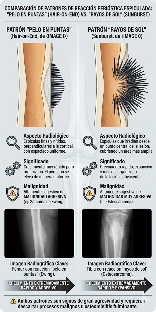 Reacción perióstica en sol naciente